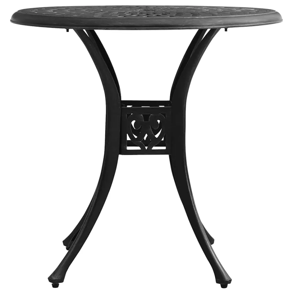vidaXL Tuintafel 78x78x72 cm gietaluminium zwart, foto 2