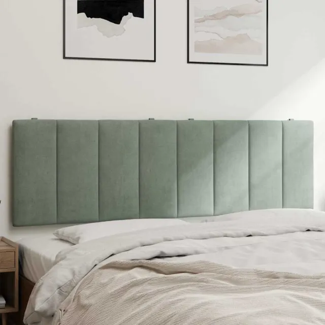 vidaXL Hoofdbordkussen "Hanko" 160 cm fluweel lichtgrijs