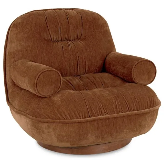 DÉJA Living Draaifauteuil Melbu - Bruin Stof - 93x102x85cm