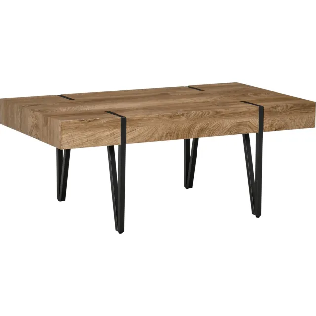Homcom Salontafel Industrieel - Woonkamertafel - Koffietafel - Naturel Naturholz