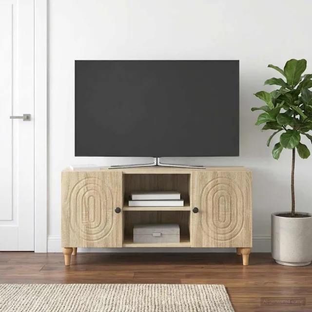 vidaXL TV-kast Sonoma Eiken 102 x 34,5 x 50 cm Bewerkt hout Bruin