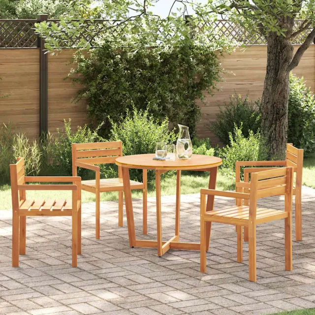 vidaXL 5-delige tuinset van massief acaciahout bruin, foto 2