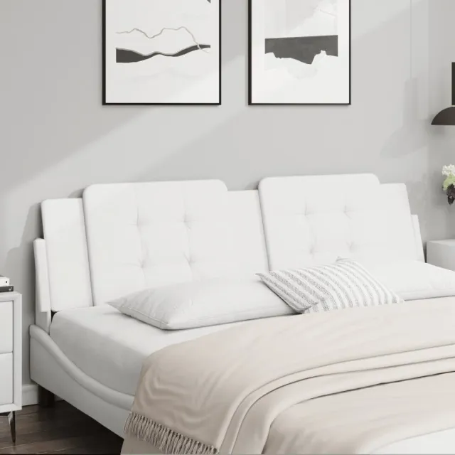 vidaXL Hoofdbordkussen "Zadar" 183 cm kunstleer wit