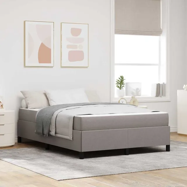vidaXL Boxspringbed Taupe 160 x 200 cm Stof