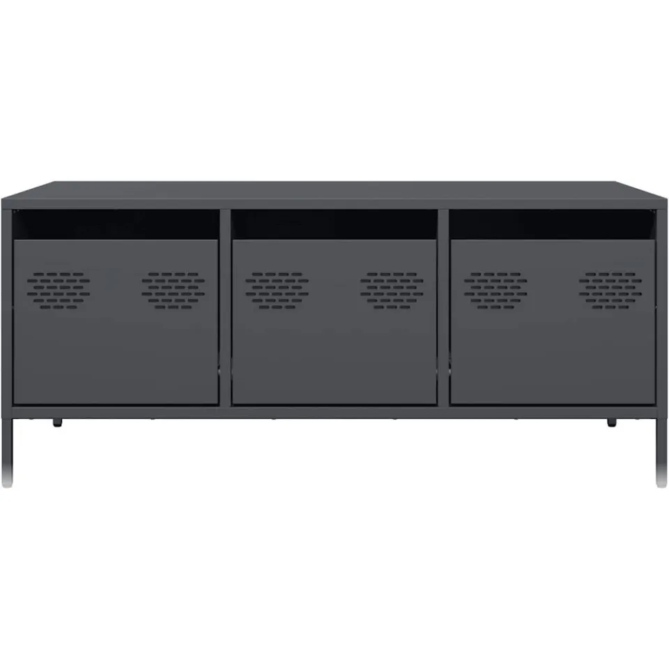 vidaXL Salontafel 101,5x50x43,5 cm koudgewalst staal antracietkleurig, foto 4