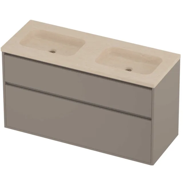 Proline Rollo Badmeubelset Hardsteen Elegant Dubbel 120x46x67 cm Sand Stone Clay Beige