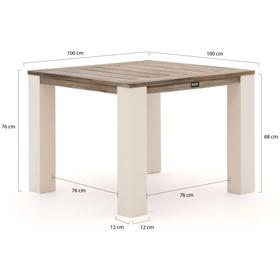 Suns Nappa/ROUGH-X 100cm dining tuinset 3-delig bruin, foto 3