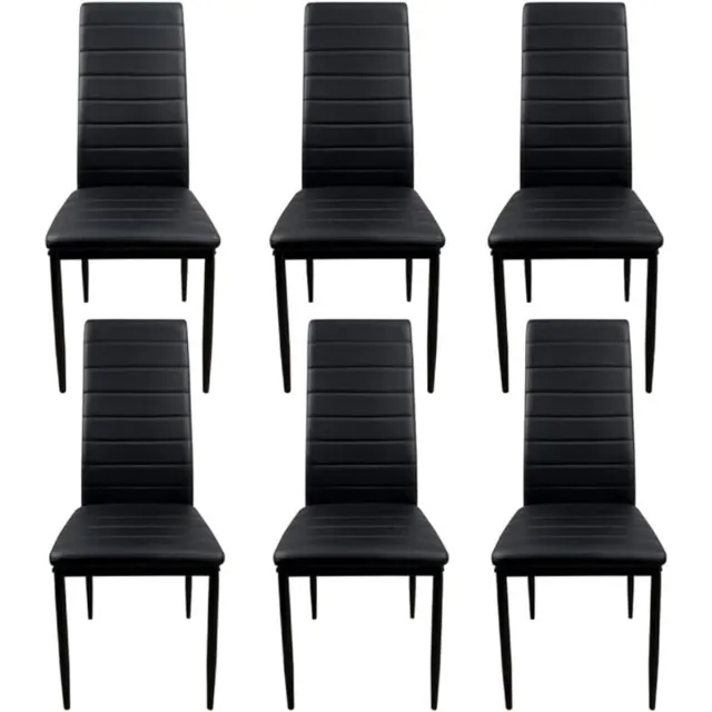 Zylo® Stoelen 6 Stuks - Stoelen - 38cm x 40cm x 96cm - Zwart