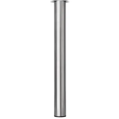 Duraline Tafelpoot - Staal Geborsteld Nikkel - Rond - 7,6x72cm