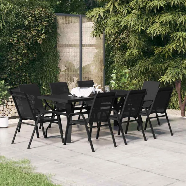 vidaXL 9-delige Tuinset zwart, foto 2