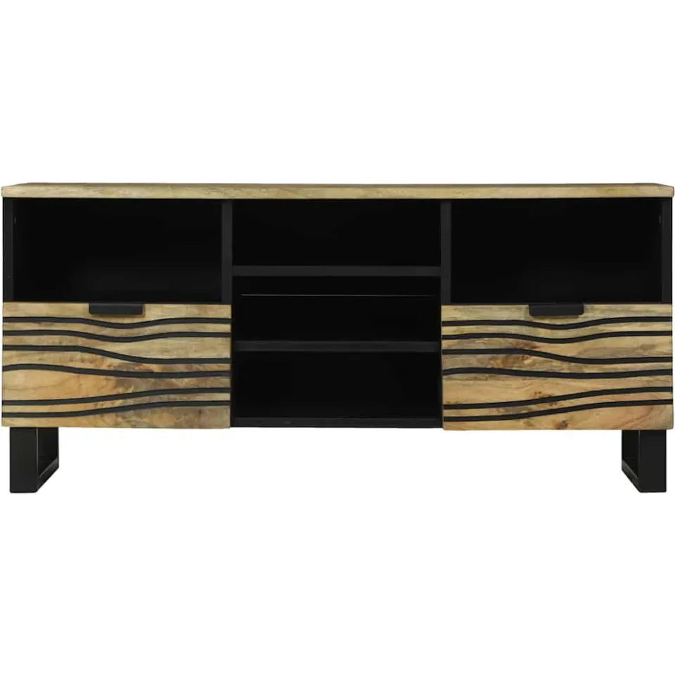 vidaXL TV Eenheden 100 x 33 x 46 cm Bruin Bewerkt hout, foto 3