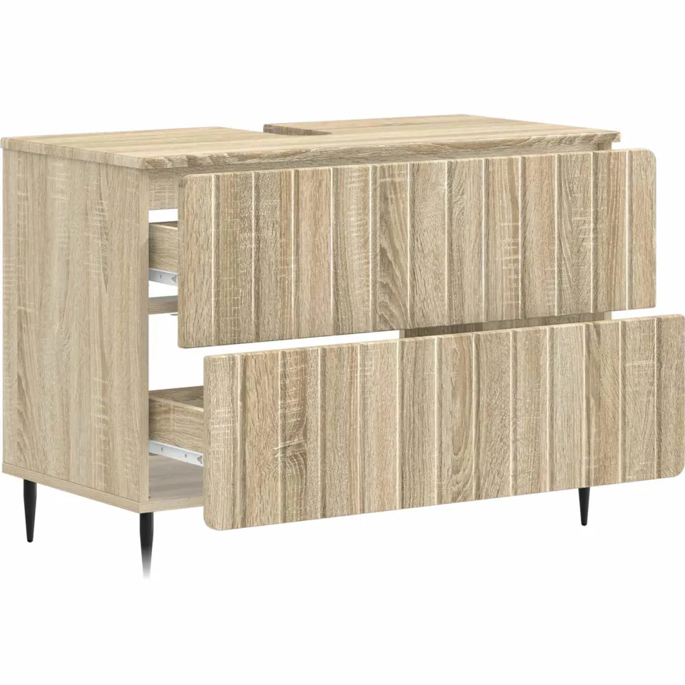 vidaXL Badkamer wastafelkast ZWOLLE Sonoma Eiken 82 x 41 x 58,5 cm Bruin