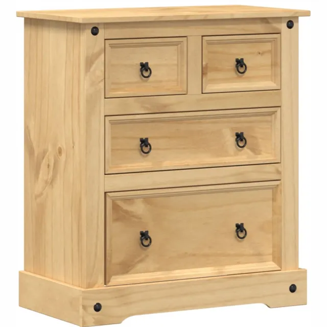 vidaXL Ladekast - Corona - 80x43x91 - cm - massief - grenenhout Bruin