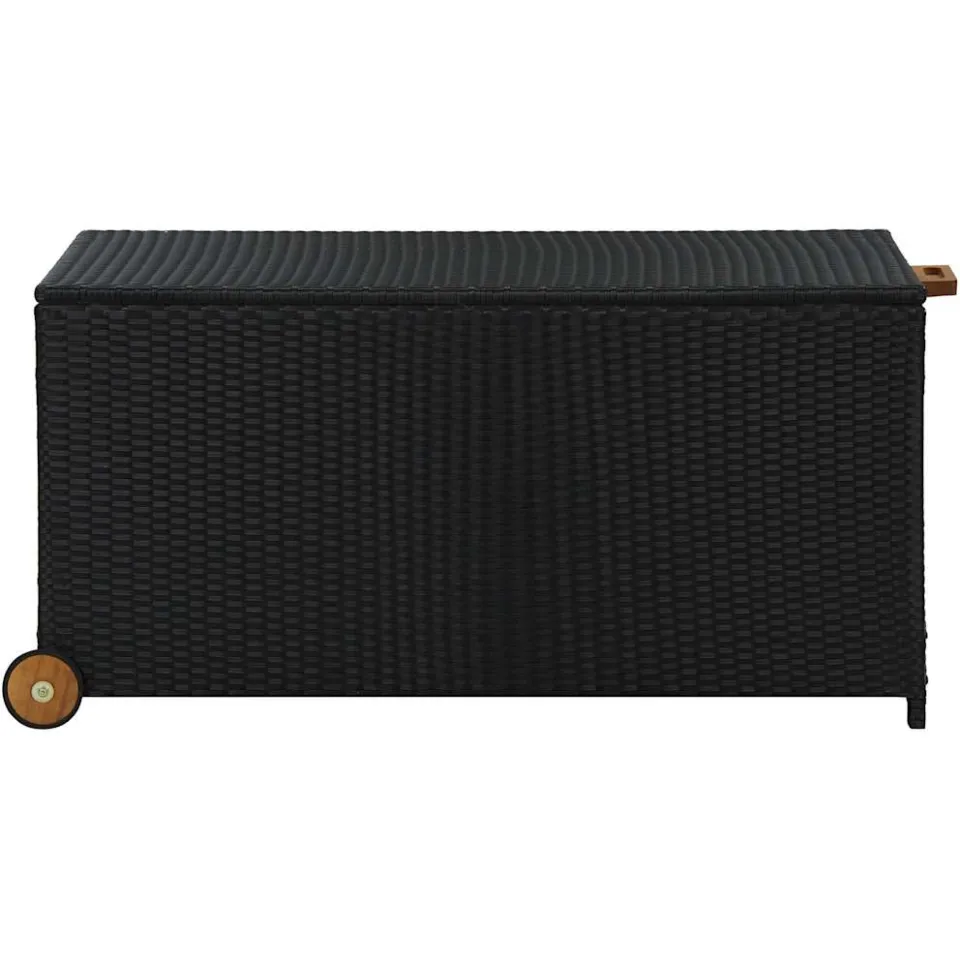 vidaXL Tuinbox 120x65x61 cm poly rattan zwart