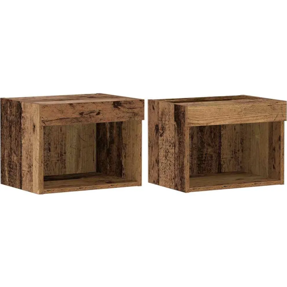 vidaXL Tv-meubelset 2 st Oudhout Bewerkt hout bruin, foto 3