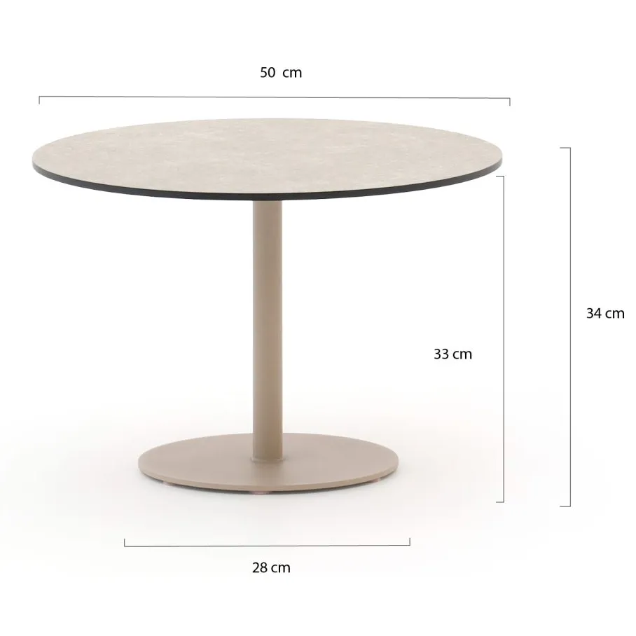 Tierra Outdoor Solea loungetafelset 2-delig taupe, foto 3