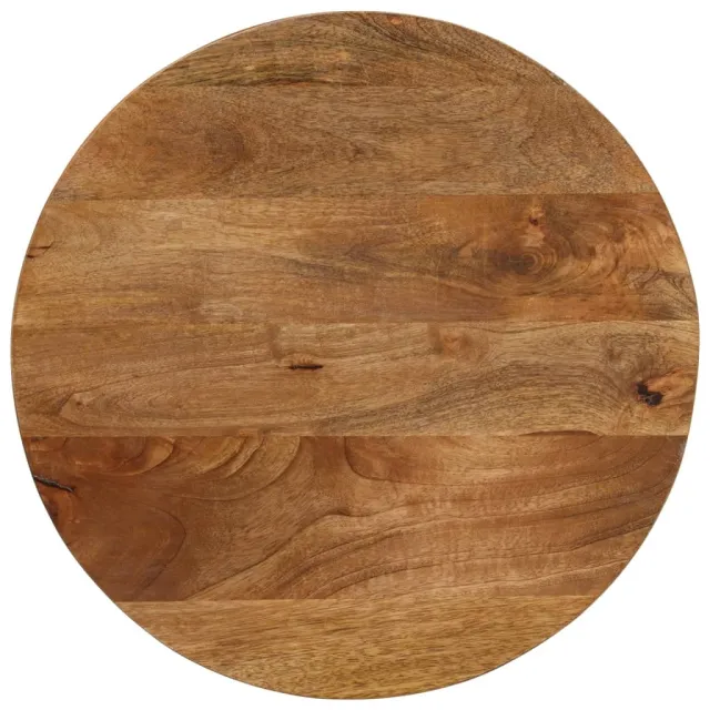vidaXL Tafelblad rond Ø 50x2,5 cm massief ruw mangohout Bruin