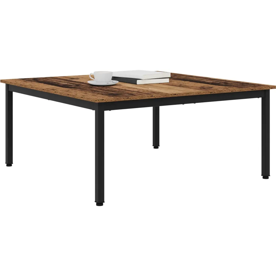 vidaXL Salontafel Oudhout 100 x 100 x 45 cm Bewerkt hout Bruin