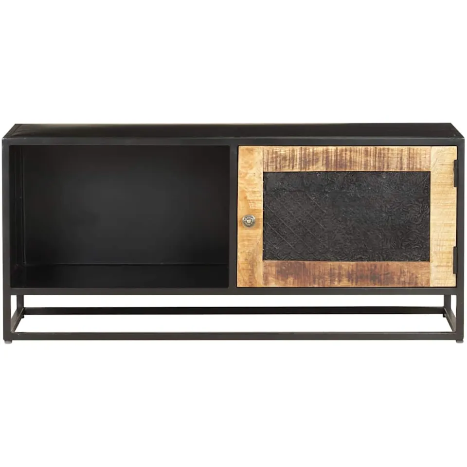 vidaXL Tv-meubel 90x30x40 cm ruw mangohout bruin, foto 2