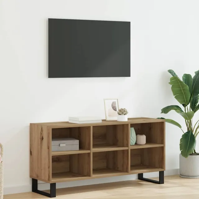 vidaXL TV-kast 103,5 x 30 x 50 cm Artisan Eiken Bewerkt hout Bruin