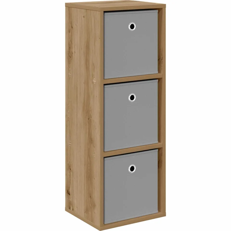 vidaXL Dressoir Artisan Eiken 30,5 x 27 x 84,5 cm Bruin