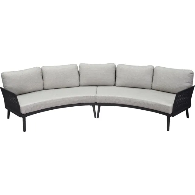 AVH-Collectie Primitivo hoek loungeset 2 delig antraciet aluminium