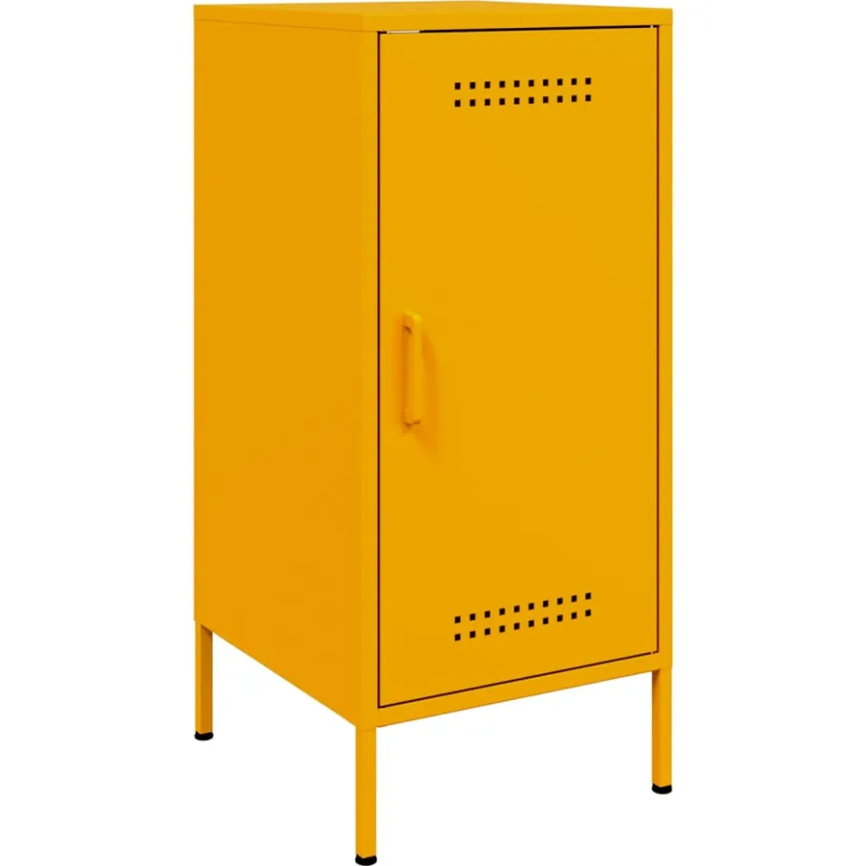 vidaXL Dressoirs 2 st 36x39x79 cm staal mosterdgeel, foto 4