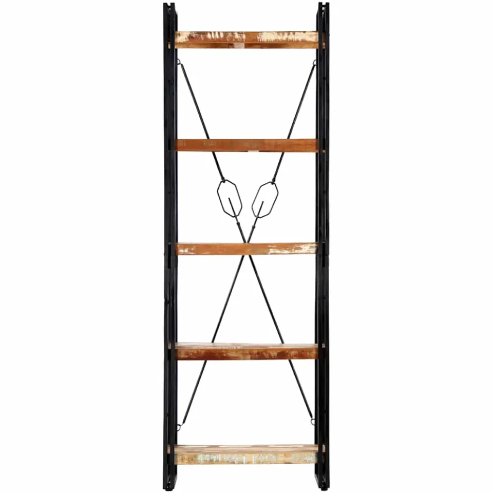 vidaXL Boekenkast met 5 schappen 60x30x180 cm massief gerecycled hout bruin, foto 2