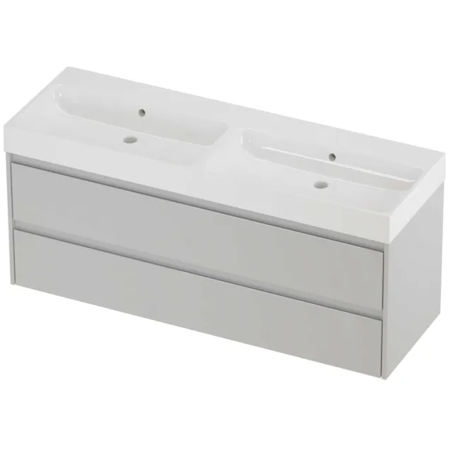 Proline Podium Badmeubelset Polystone Loft 140x46x62 cm Glans Wit Glans Wit