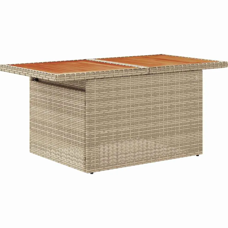 vidaXL Tuin Sofa Set 9 st Beige Poly riet, foto 3
