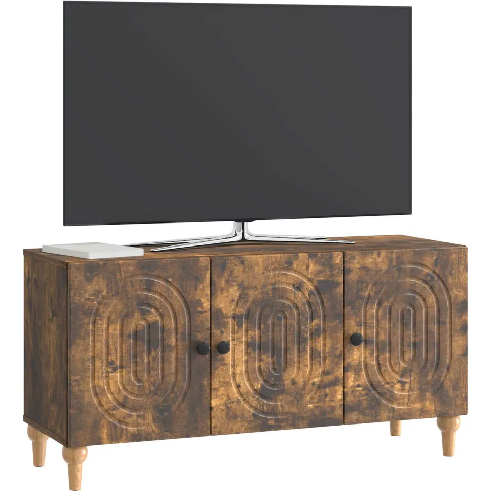 vidaXL TV-kast 99 x 34,5 x 50 cm Gerookt eiken Bewerkt hout Bruin