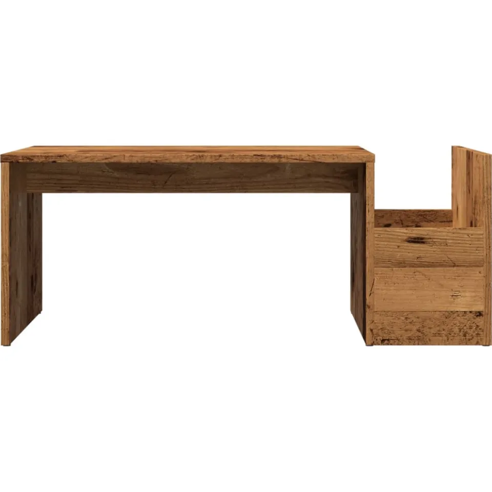 vidaXL Salontafel 90x45x35 cm bewerkt hout oud houtkleurig Bruin