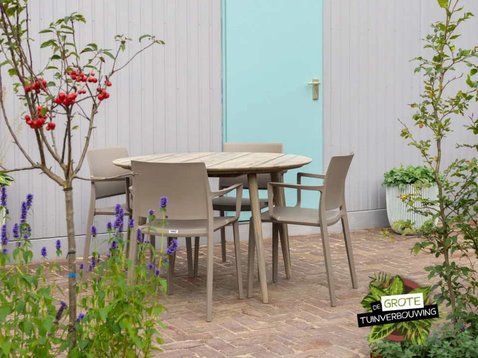 Forza Furniture Forza Sile dining tuinstoel stapelbaar taupe, foto 3