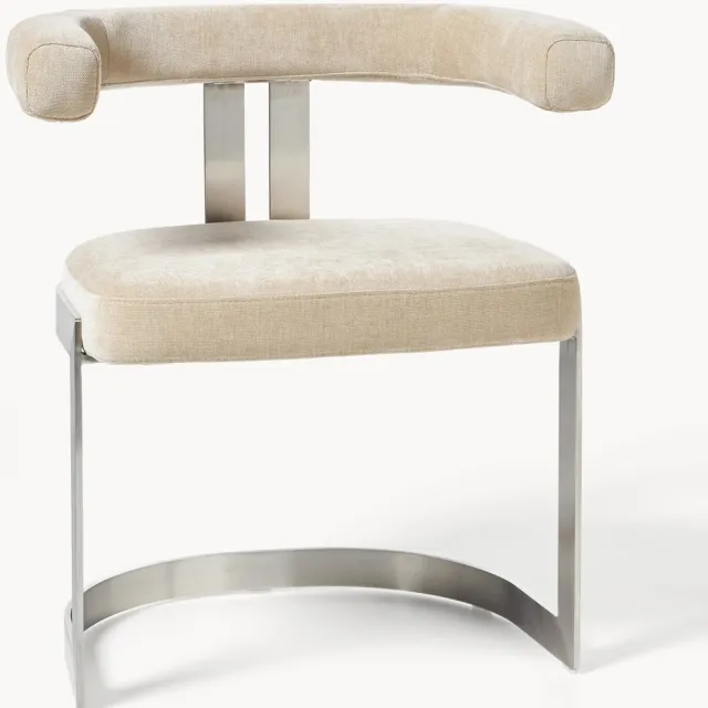 Westwing Collection Armstoel Gianni in beige