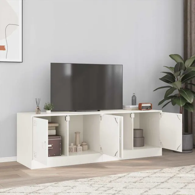 vidaXL Tv-meubelen 2 st 67x39x44 cm staal wit, foto 2
