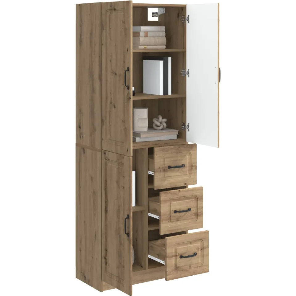 vidaXL Kastenset 2 st Artisanaal eiken Bewerkt hout Bruin
