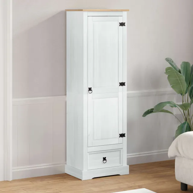 vidaXL Kasten Wit 55 x 38 x 170 cm Massief grenenhout, foto 2