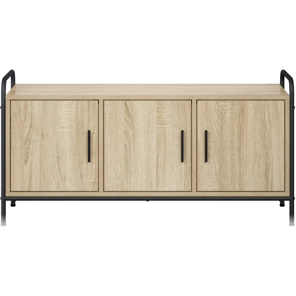 vidaXL Tv-meubel 79,5 x 33 x 50 cm Sonoma Eiken Bewerkt hout, foto 4