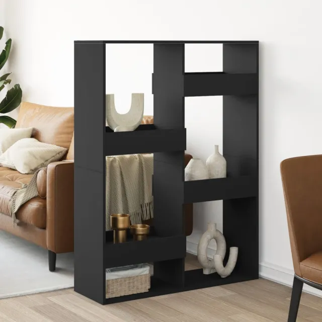 vidaXL Kamerscherm 100x33x135 cm bewerkt hout zwart, foto 2