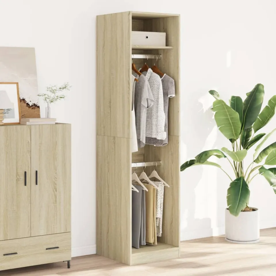 vidaXL Kledingkast 50x50x200 cm bewerkt hout sonoma eikenkleurig, foto 2