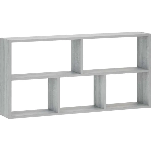 vidaXL Wandplank - Grijs - Sonoma - 102 - x - 17 - x - 50 - cm - Bewerkt - hout