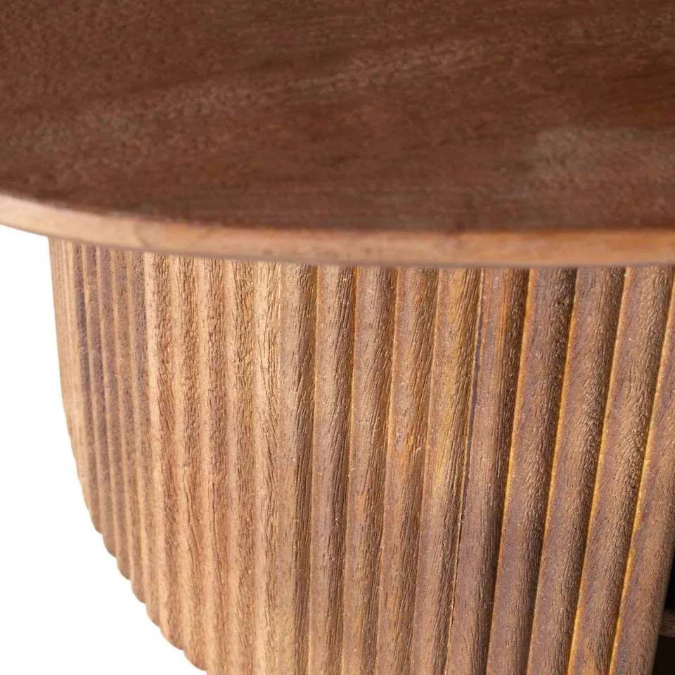 Giga Meubel Salontafel Lorna - Deens Ovaal Bruin Hout - 130x70x38cm, foto 3