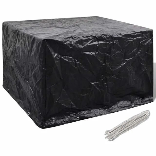 vidaXL Tuinmeubelhoes met 8 oogjes 135x135x90 cm Zwart