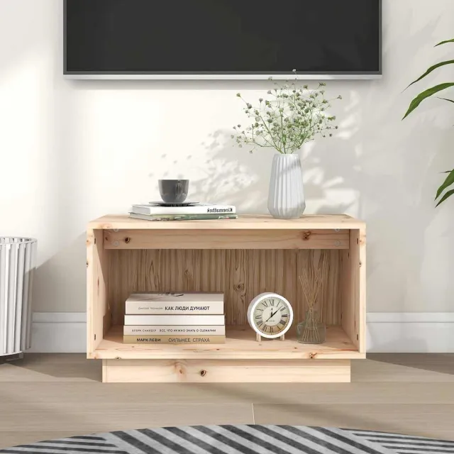 vidaXL Tv-meubel 60x35x35 cm massief grenenhout bruin, foto 2