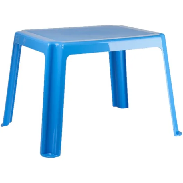 PLASTICFORTE Kindertafel - kunststof - blauw - 55 x 66 x 43 cm - camping - tuin - tafeltje