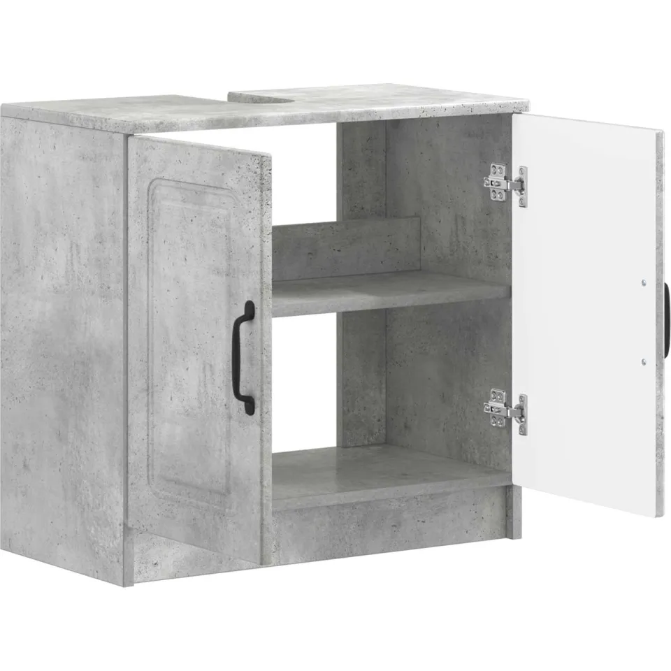 vidaXL Badkamer wastafelkast UTRECHT Betongrijs 59,5 x 31,5 x 59 cm
