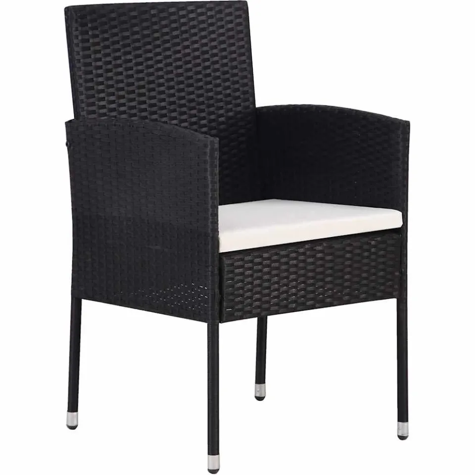 vidaXL 5-delige Tuinset zwart
