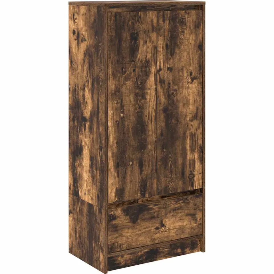 vidaXL Kast met lade 55,5x34x119,5 cm spaanplaat gerookt eikenkleurig Bruin