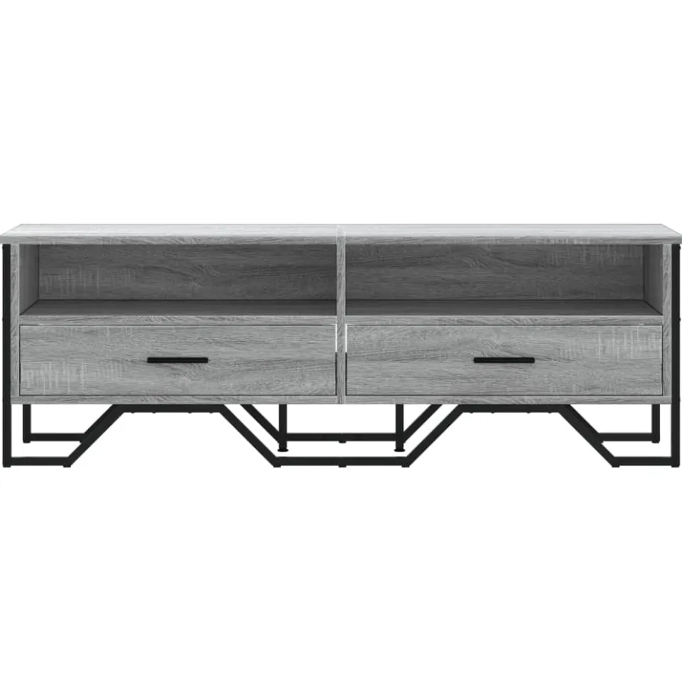 vidaXL Tv-meubel 122x34x41 cm bewerkt hout grijs sonoma eikenkleurig, foto 4