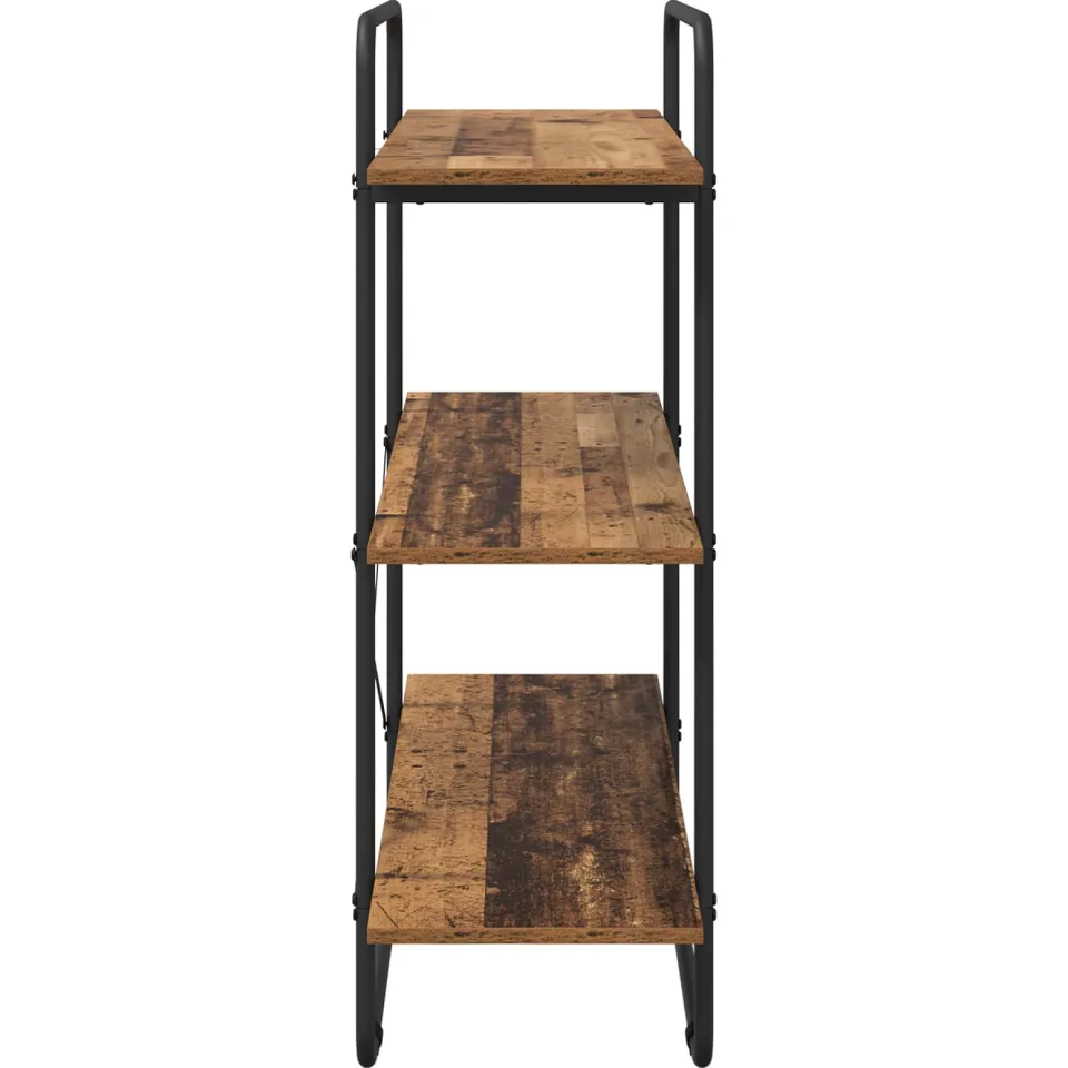 vidaXL Boekenrek 3-laags 100 x 35 x 105 cm PB Eikenhout, foto 4